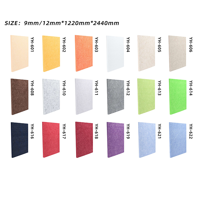 PET felt acoustic panel Color Card from China manufacturer - Yuheng